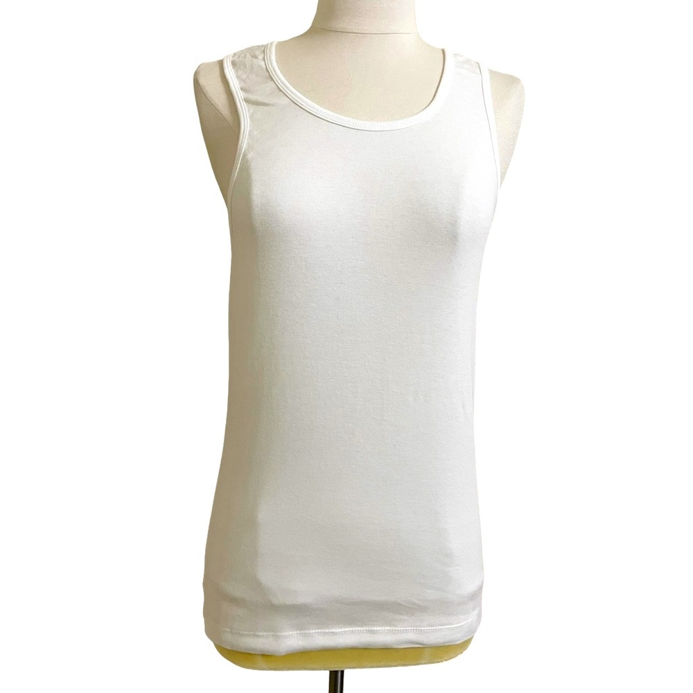 WEST MARINE Womens White Wide Strap Base Layer Crew Tank Top Large